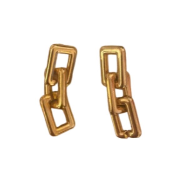 JW PEI Earrings New Faux Gold Chains - Picture 1 of 1